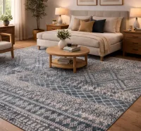 Primavera Modern Geometric Blue Area Rug Oriental Weavers